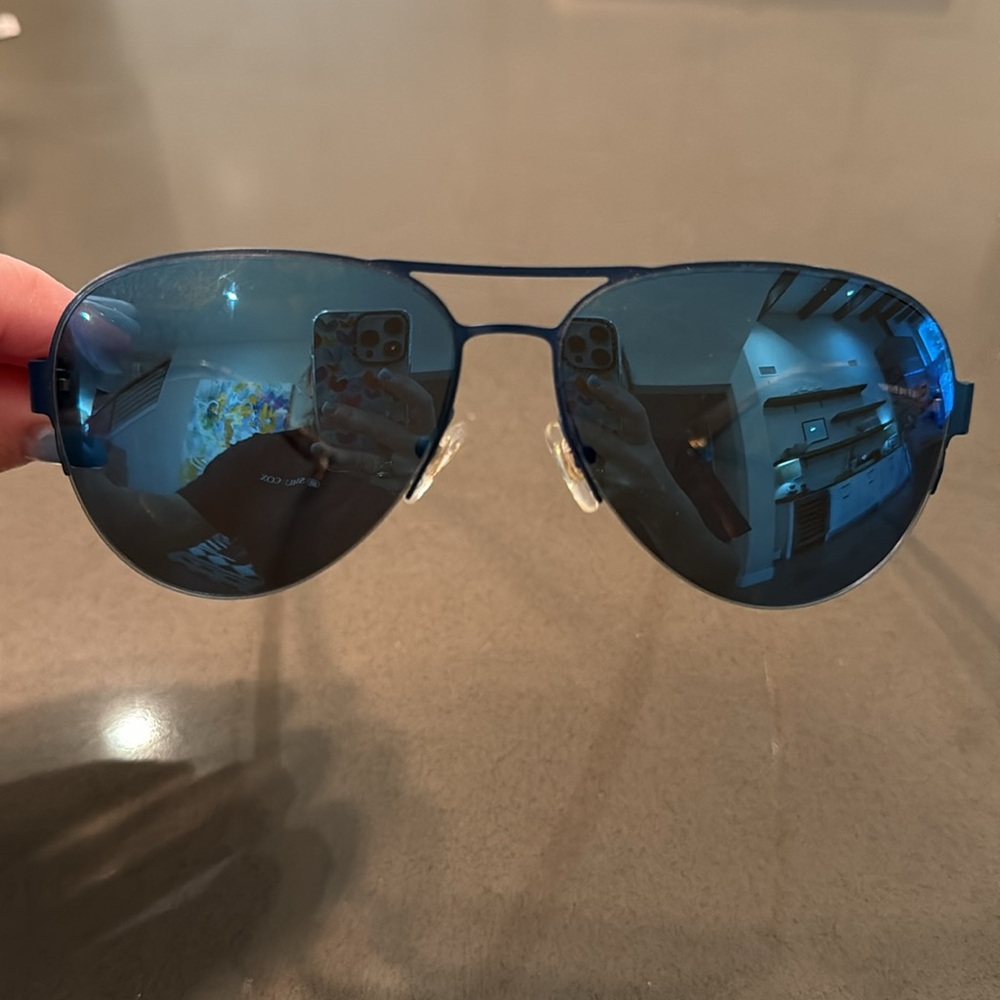 Tory Burch Blue Aviator Sunglasses